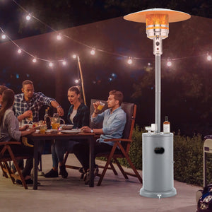 50000 BTU Propane Patio Heater with Round Table Design-Gray view 2