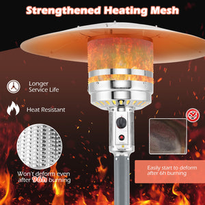 50000 BTU Propane Patio Heater with Round Table Design-Gray view 9