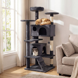 52 Inch Tall Cat Tree Tower for Indoor Cats-Dark Gray view 2