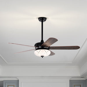 52 Inches Ceiling Fan with Remote Control-Walnut view 6