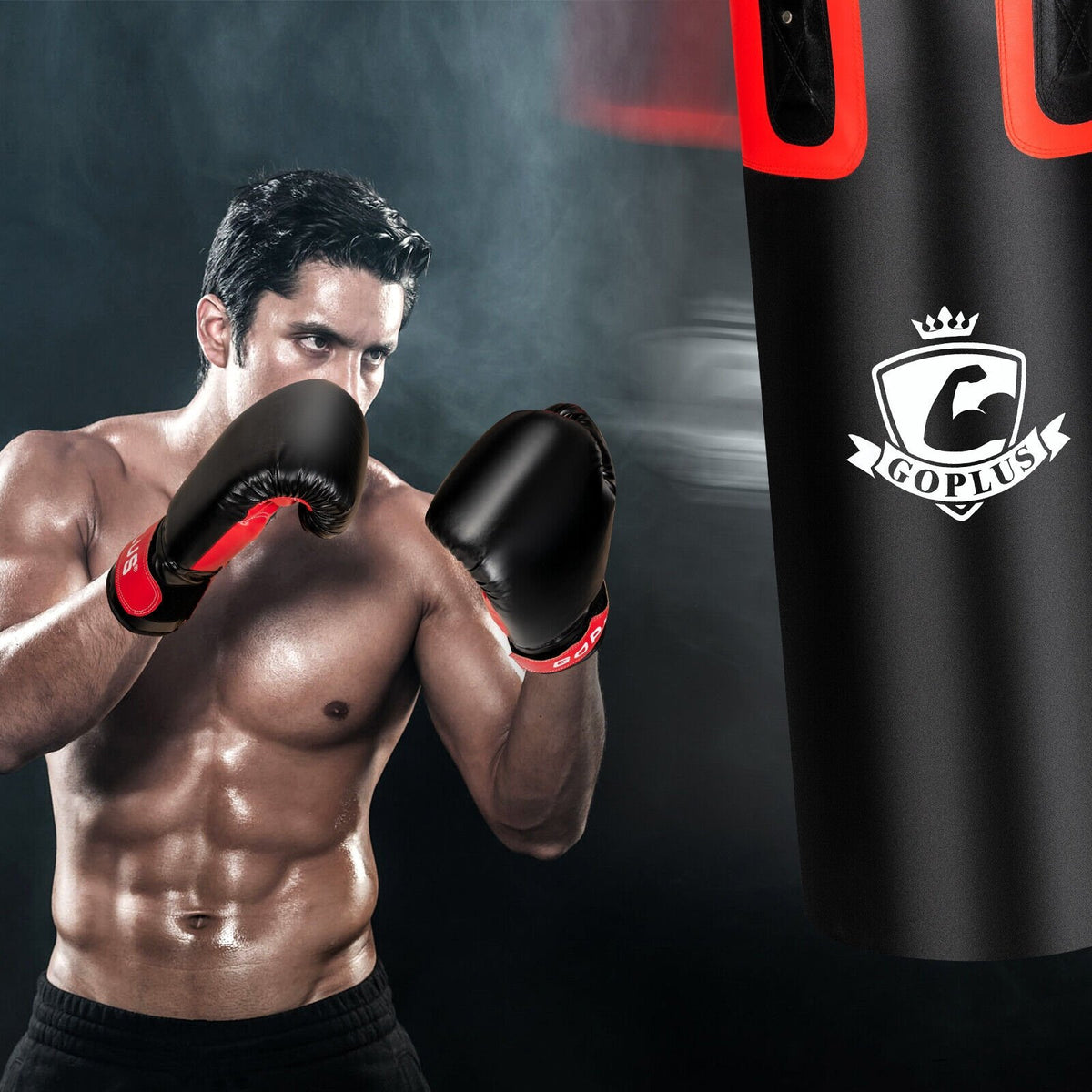 Filled Punching Bag Set for Adults- 56 lbs view 2