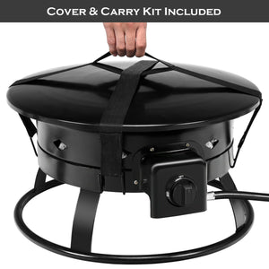 58 000BTU Firebowl Outdoor Portable Propane Gas Fire Pit with Cover and Carry Kit view 8
