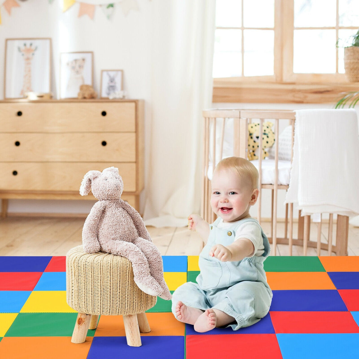 58 Inch Baby Folding Activity Floor Mat Toddler Foam Play Mat view 2