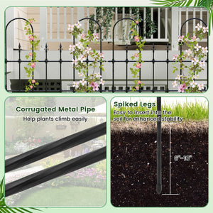 58 x 73 Inch Outdoor Garden Rose Arch Trellis for Climbing Plants view 8