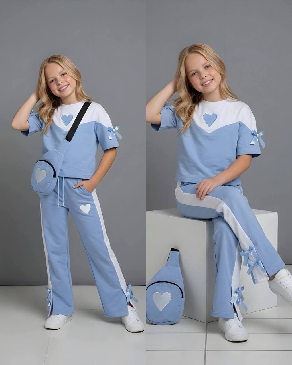 Sky Heart Girls Set & Bag