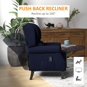 Push Back Recliner Chair, Vibration Massage Recliner for Living Room with Extendable Footrest, Remote – view 5