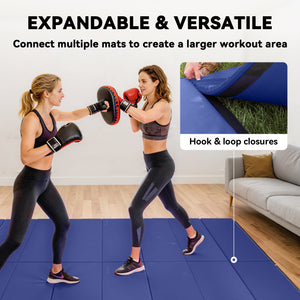 Soozier 4'x10'x2" Folding Gymnastics Tumbling Mat, Exercise Mat with Carrying Handles for Yoga, MMA, Martial Arts
