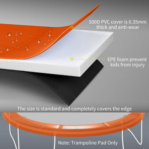Soozier 14ft Trampoline Replacement Pad Trampolining Replacement Jump Bounce Exercise GYM Pad Only