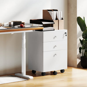 3-Drawer Small Filing Cabinet with Lock, Vertical Office Storage Cabinet with Wheels for Home Office, Black β view 14