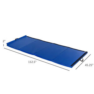 Soozier 4'x10'x2" Folding Gymnastics Tumbling Mat, Exercise Mat with Carrying Handles for Yoga, MMA, Martial Arts, Dark