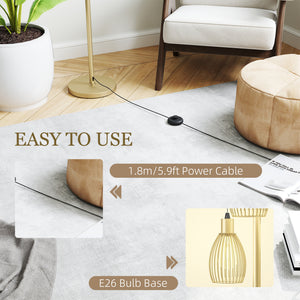 Industrial Floor Lamp with 3 Hanging Wire Lampshades, Dimmable Standing Lamp for Living Room, Bedroom – view 12
