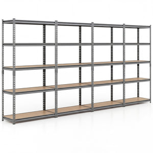 5-Tier Garage Shelving Unit 2200 LBS Metal Storage Shelves Adjustable Utility Rack for Warehouse-Set of 4