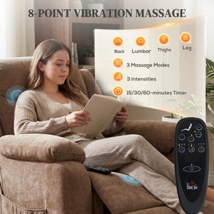Massage Recliner Chair, Power Recliner with Quiet Brushless Motor, Remote, Pockets, 2 Memory Positions – view 11