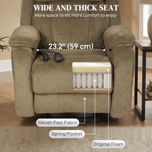 Power Recliner Chair with Massage, Electric Lift Chair for Elderly with Side Pockets, 2 Memory Positions – view 5