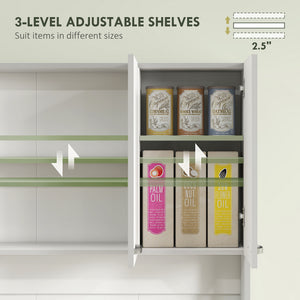 71" Modern Buffet with Hutch, Standing Kitchen Hutch with Storage Cabinets, Drawer – view 5