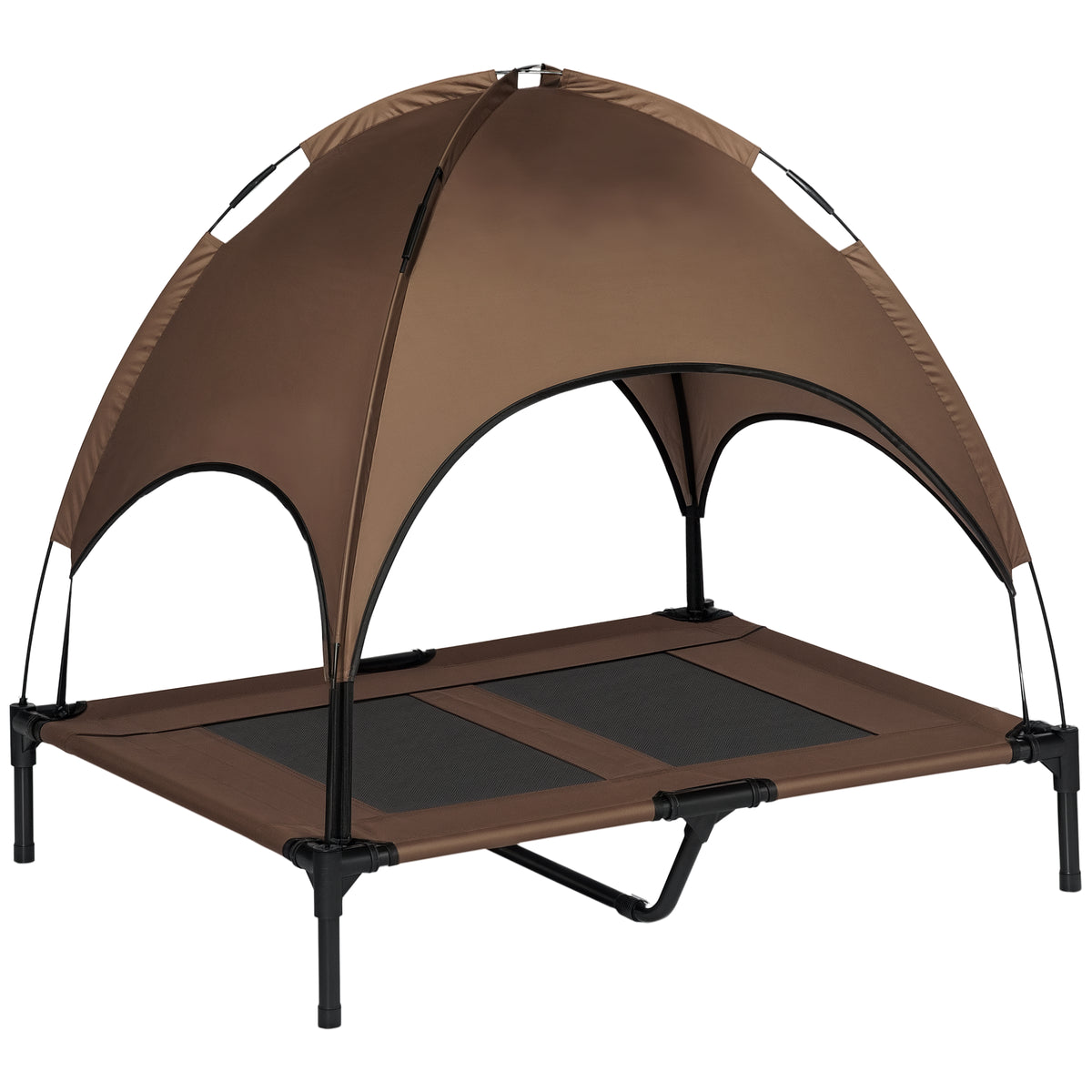 Large Elevated Dog Bed 6.2" L X 29.9" W 36.2" H Foldable Outdoor Cat Dog Canopy Cot w/ Carry Bag Grey – view 2