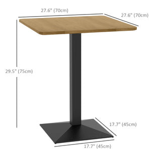 28" Square Dining Table, Modern Dining Room Table with Steel Base, Space Saving Small Kitchen Table – view 2