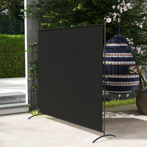 Single Panel Room Divider, UV30+ Privacy Screen, Indoor Outdoor Privacy Panel with Stable Base, Beige – view 14