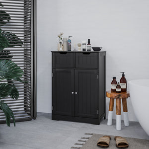Bathroom Cabinet, Bathroom Storage Cabinet with 2 Drawers, Adjustable Shelf for Living Room, Entryway, White – view 12