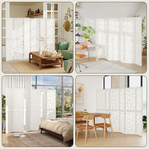 4 Panel Room Divider, 5.6 FT Lightweight Folding Privacy Screen with Geometric Pattern for Living Room – view 27