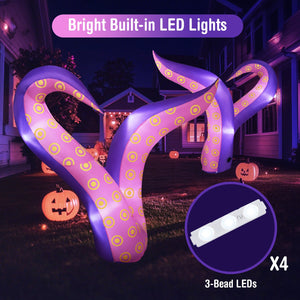 6.5 Ft Inflatable Tentacles with LED Lights and Suction Cups view 8