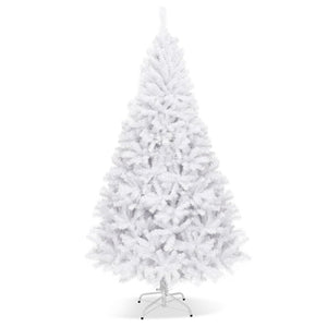 6 Feet / 7.5 Feet / 9 Feet Hinged Artificial Christmas Tree with Metal Stand-7.5 Feet