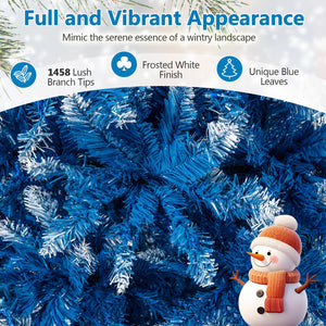 6/7/8/9 FT Artificial Christmas Tree with 767 Snowy Branch Tips-8 FT view 8