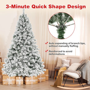 6/7/8 Feet Artificial Xmas Tree 3-Minute Quick Shape-7 ft view 6