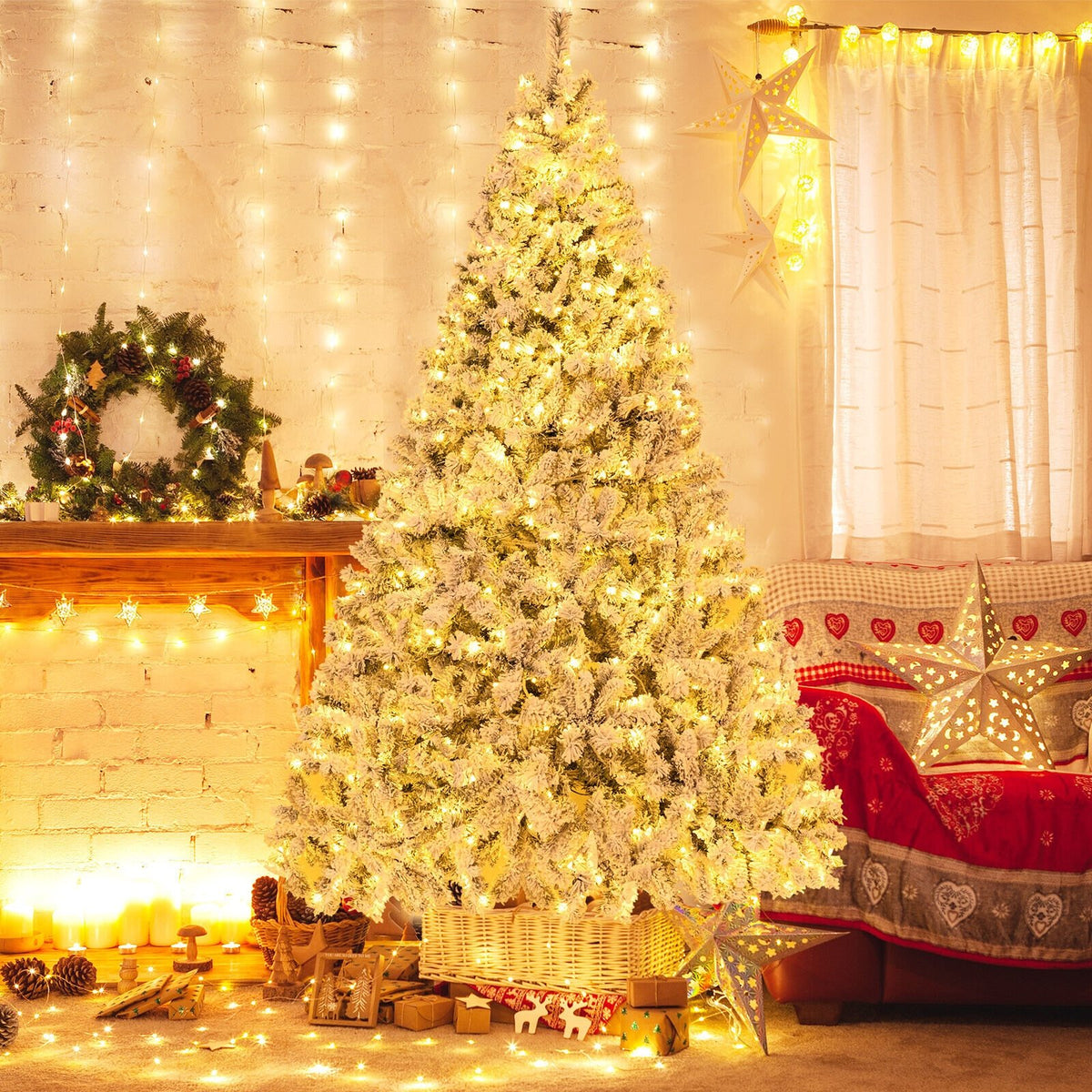 6/7/8 Feet Artificial Xmas Tree 3-Minute Quick Shape-8 ft view 2