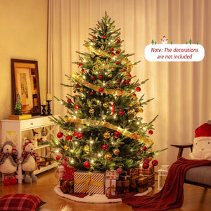 6/7/8 FT Pre-Lit Artificial Hinged Xmas Tree with 778/1480 PVC and PE Branch Tips-L view 3