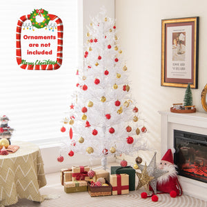 6 Feet Artificial Xmas Tree with 383 PE Branch Tips and 300 LED Lights view 6