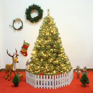 6 Feet Pre-Lit PVC Artificial Carolina Pine Tree with LED Lights view 2