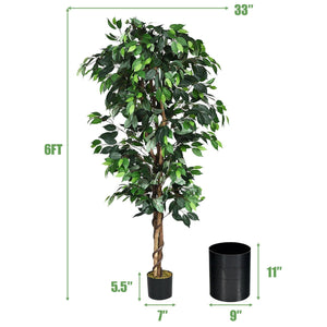 6 Feet Artificial Ficus Silk Tree view 4