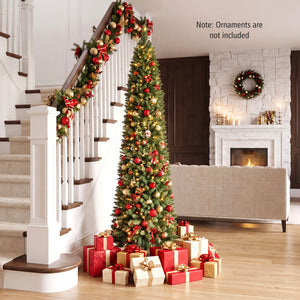 6 FT Pre-Lit Pencil Christmas Tree with 180 Warm White LED Lights view 2