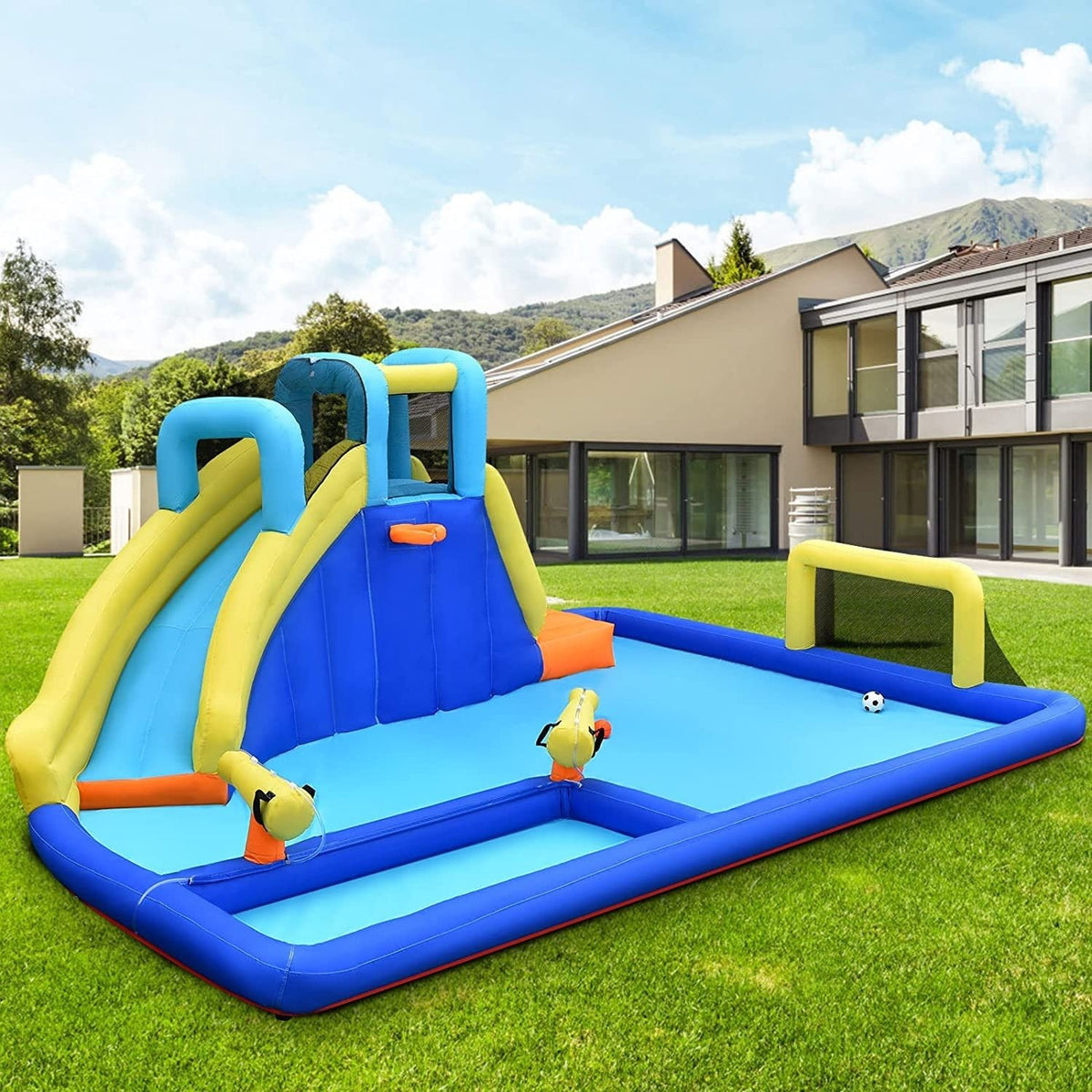 6-in-1 Inflatable Water Slides with Blower for Kids view 2