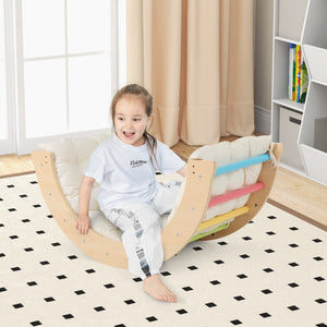 6 in 1 Kids Climbing Arch Playset wIth Removable Cushion and Stoppers-Multicolor view 2