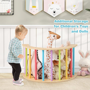 6 in 1 Kids Climbing Arch Playset wIth Removable Cushion and Stoppers-Multicolor view 5