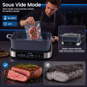 6-in-1 Programmable Slow Cooker with Keep Warm Functions and Adjustable Timer, Control view 5