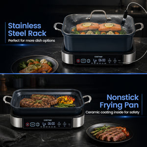 6-in-1 Programmable Slow Cooker with Keep Warm Functions and Adjustable Timer, Control view 7
