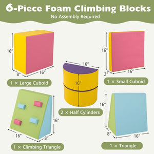 6-Piece Foam Climbing Blocks with Hook and Loop Fasteners view 5