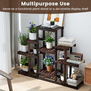 6-Tier Flower Wood Stand Plant Display Rack Storage Shelf view 7