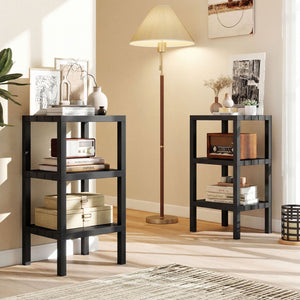6-Tier Plastic Modular Storage Shelves for Living Room and Kitchen-Black view 6