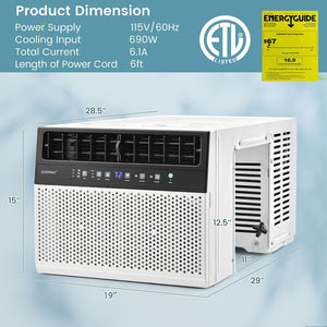 12000 BTU Window Air Conditioner with Handy Remote-12000 BTU view 4