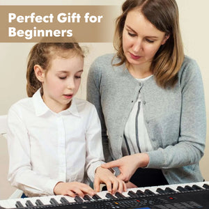 61-Key Portable Electronic Keyboard Piano with Stand and Stool view 3