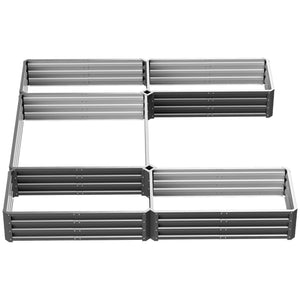 Steel Raised Garden Bed, Set of 5 Large Box Planters for Outdoor Plants Vegetables Flowers Herbs, 8x8x1ft – view 27