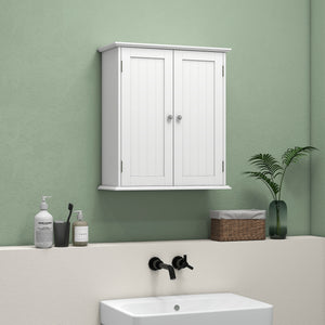 Bathroom Medicine Cabinet, Wall Cabinet with 2 Doors and Adjustable Shelf, Space Saver Over Toilet Cabinet