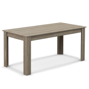 63 Inch Rectangular Modern Dining Kitchen Table-Light Gray view 4