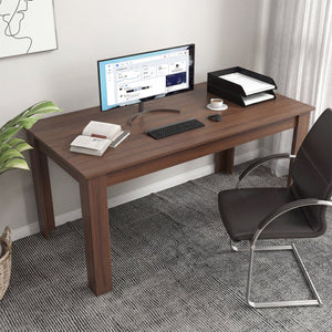 63 Inch Rectangular Modern Dining Kitchen Table-Walnut view 6