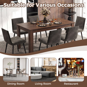 63 Inch Rectangular Modern Dining Kitchen Table-Walnut view 8
