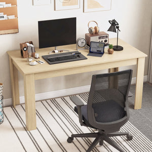 63 Inch Rectangular Modern Dining Kitchen Table-Oak view 6